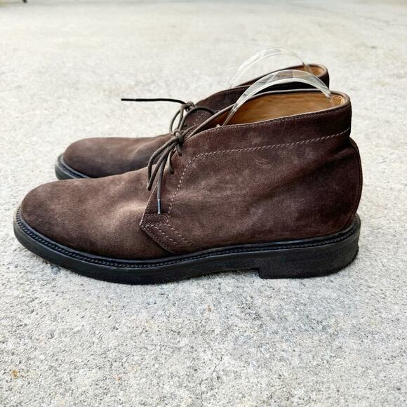 Officine Creative Suede Lace Up Hopkins Crepe Boots Dark Brown Size 44 / US 11 - Picture 5 of 10